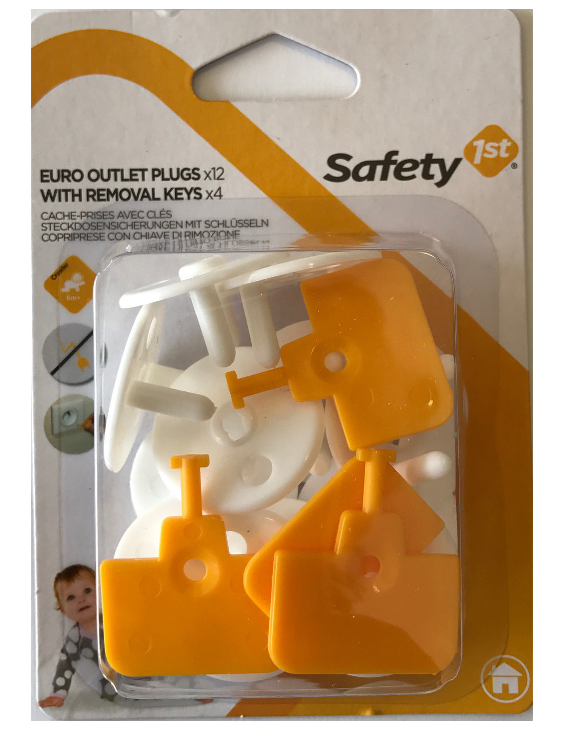 Set de 12 cache-prises avec clés Safety First - BamBinou