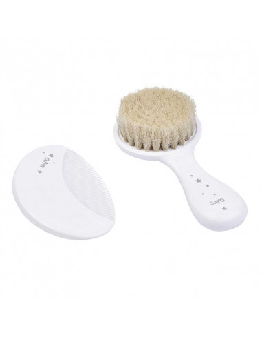 Brosse A Poils Naturels Et Peigne Pour Bebe Des La Naissance De Saro