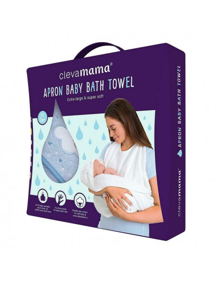 Cape De Bain Bebe Tablier Bleu Clevamama Bebeconcept Com