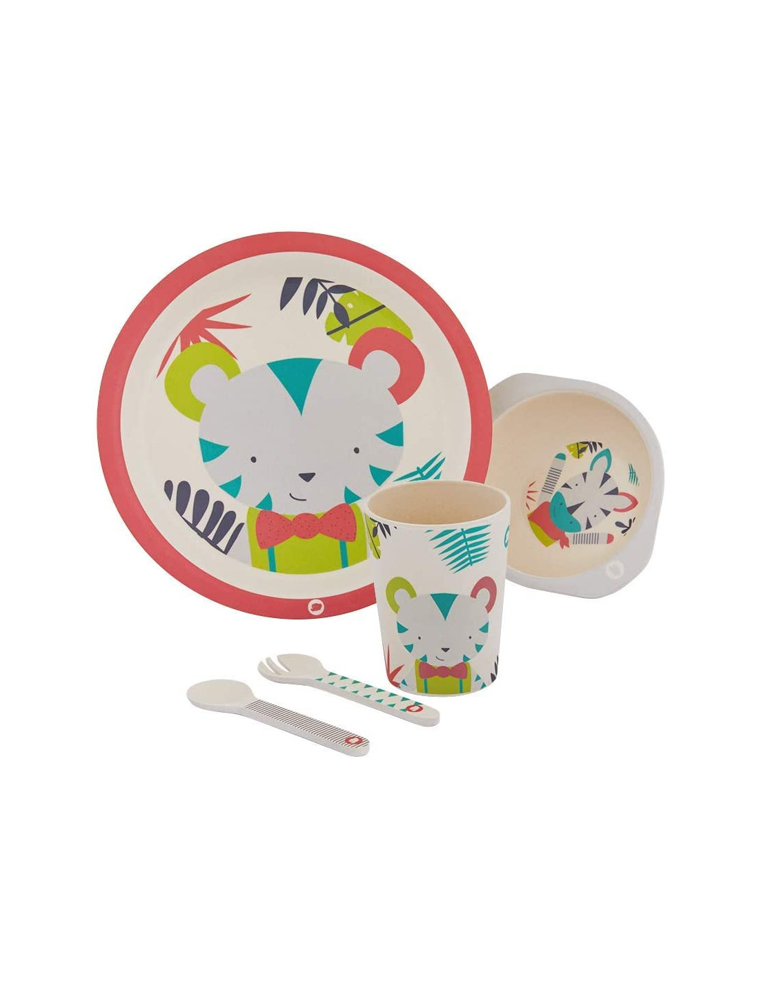5 Pièces Coffret Vaisselle Repas Bébé , Jeu de vaisselles en Bambou, La  Fibre De Bambou Vaisselle pour Enfants-Fauve - Cdiscount Puériculture &  Eveil bébé